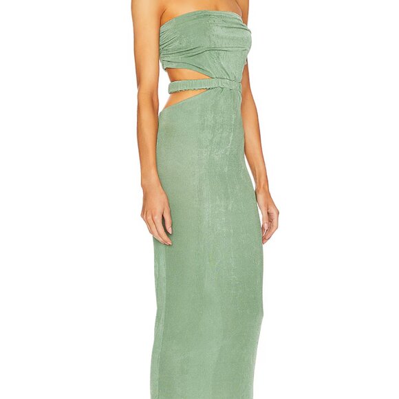 Strapless Green Dress Revolve Dress - Picture 1 of 5